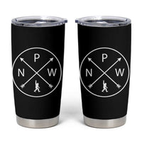 PNW Bigfoot Crossed Arrows Pacific Northwest Pride Tumbler Cup