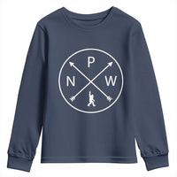 PNW Bigfoot Crossed Arrows Pacific Northwest Pride Youth Sweatshirt