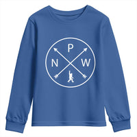 PNW Bigfoot Crossed Arrows Pacific Northwest Pride Youth Sweatshirt