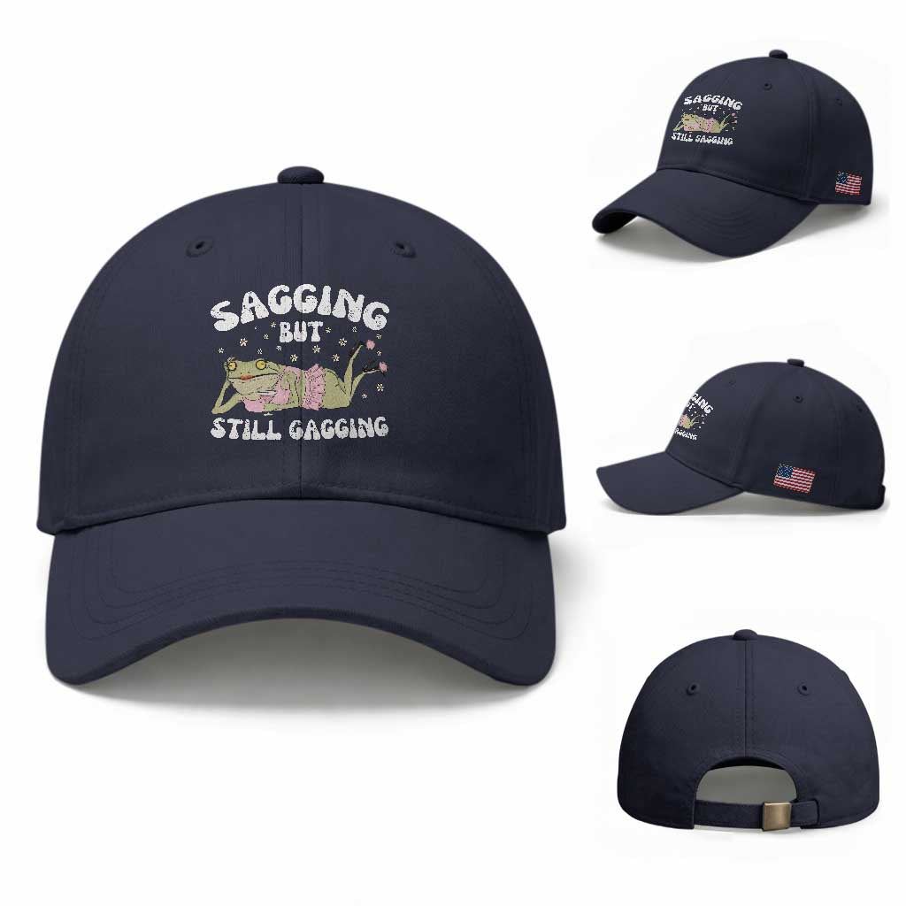 Funny Sagging But Still Gagging Baseball Cap Sarcastic Frog Humor