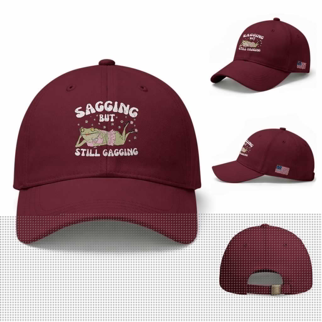 Funny Sagging But Still Gagging Baseball Cap Sarcastic Frog Humor