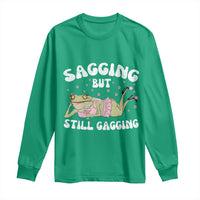 Funny Sagging But Still Gagging Long Sleeve Shirt Sarcastic Frog Humor - Wonder Print Shop