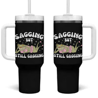 Funny Sagging But Still Gagging Tumbler With Handle Sarcastic Frog Humor