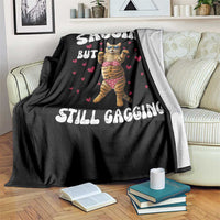 Funny Cat Sexy Throw Blanket Sagging But Still Gagging Gift - Wonder Print Shop