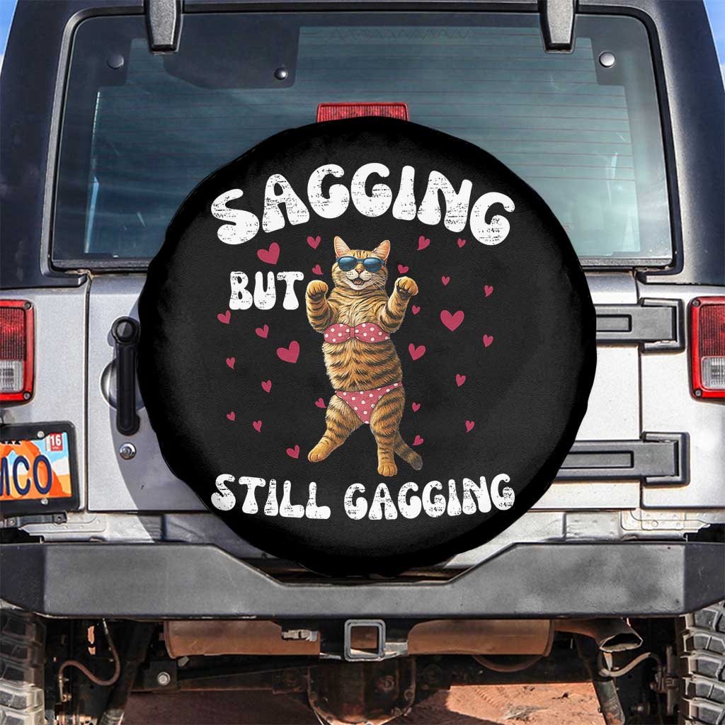 Funny Cat Sexy Spare Tire Cover Sagging But Still Gagging Gift - Wonder Print Shop
