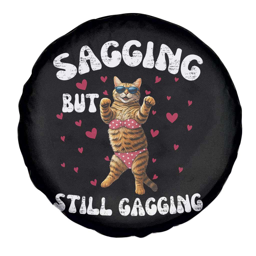 Funny Cat Sexy Spare Tire Cover Sagging But Still Gagging Gift - Wonder Print Shop
