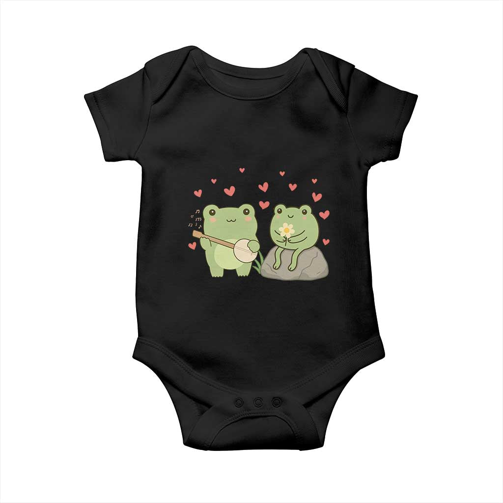 Cute Frog Lover Gift Baby Onesie Romantic Frog Music - Wonder Print Shop