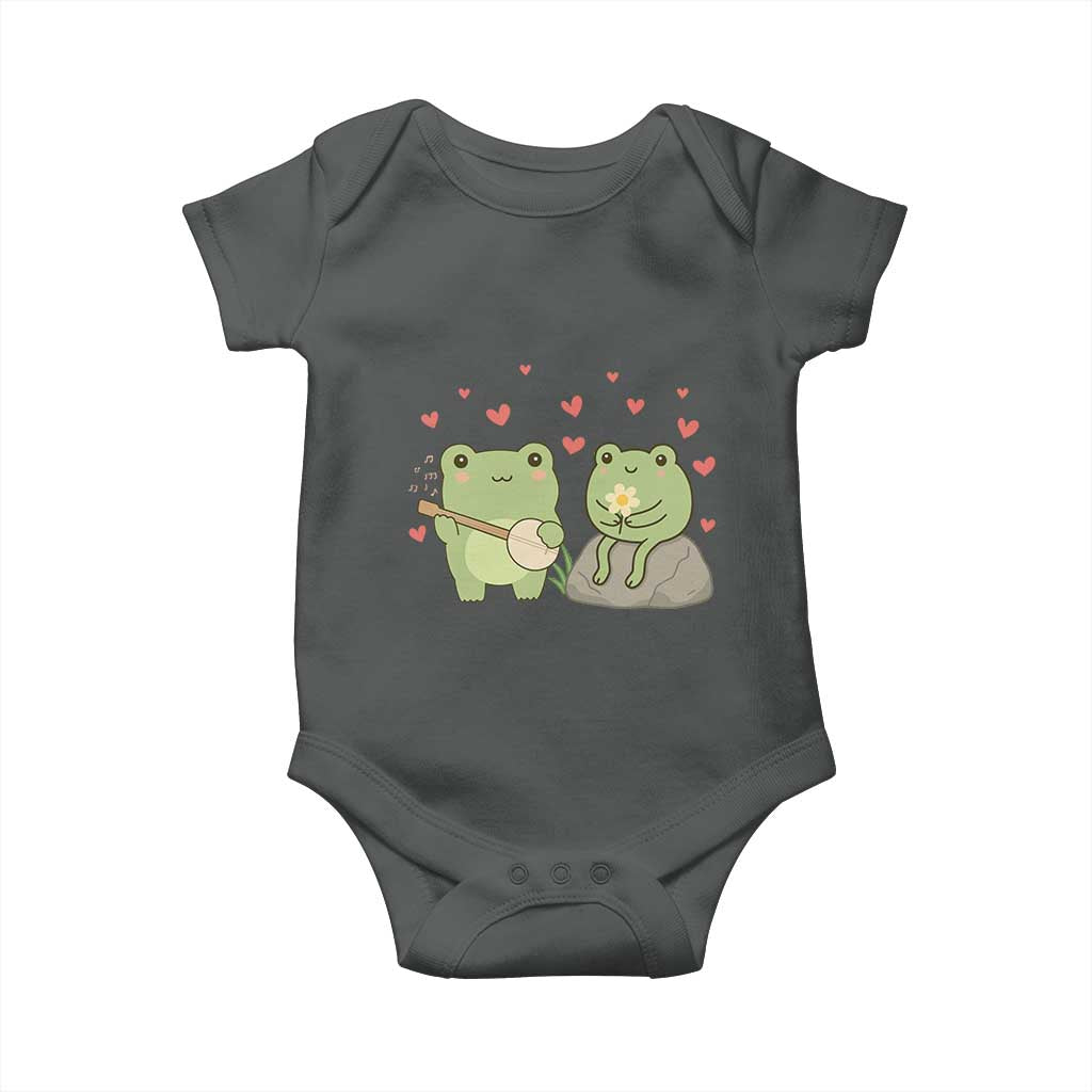 Cute Frog Lover Gift Baby Onesie Romantic Frog Music - Wonder Print Shop