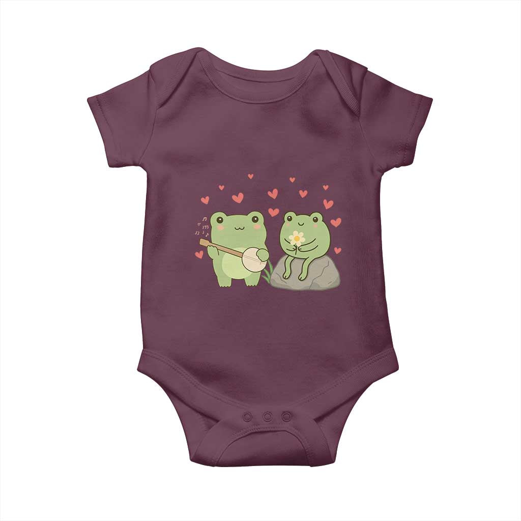Cute Frog Lover Gift Baby Onesie Romantic Frog Music - Wonder Print Shop
