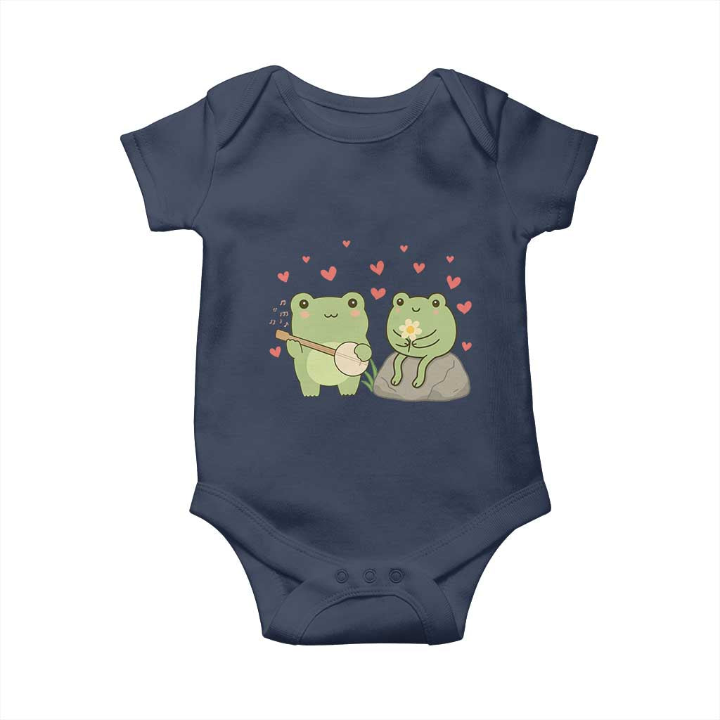 Cute Frog Lover Gift Baby Onesie Romantic Frog Music - Wonder Print Shop