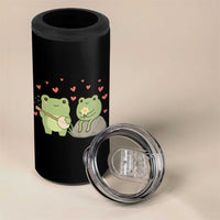 Cute Frog Lover Gift 4 in 1 Can Cooler Tumbler Romantic Frog Music