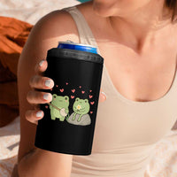 Cute Frog Lover Gift 4 in 1 Can Cooler Tumbler Romantic Frog Music