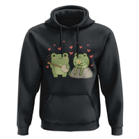 Cute Frog Lover Gift Hoodie Romantic Frog Music - Wonder Print Shop