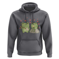 Cute Frog Lover Gift Hoodie Romantic Frog Music - Wonder Print Shop
