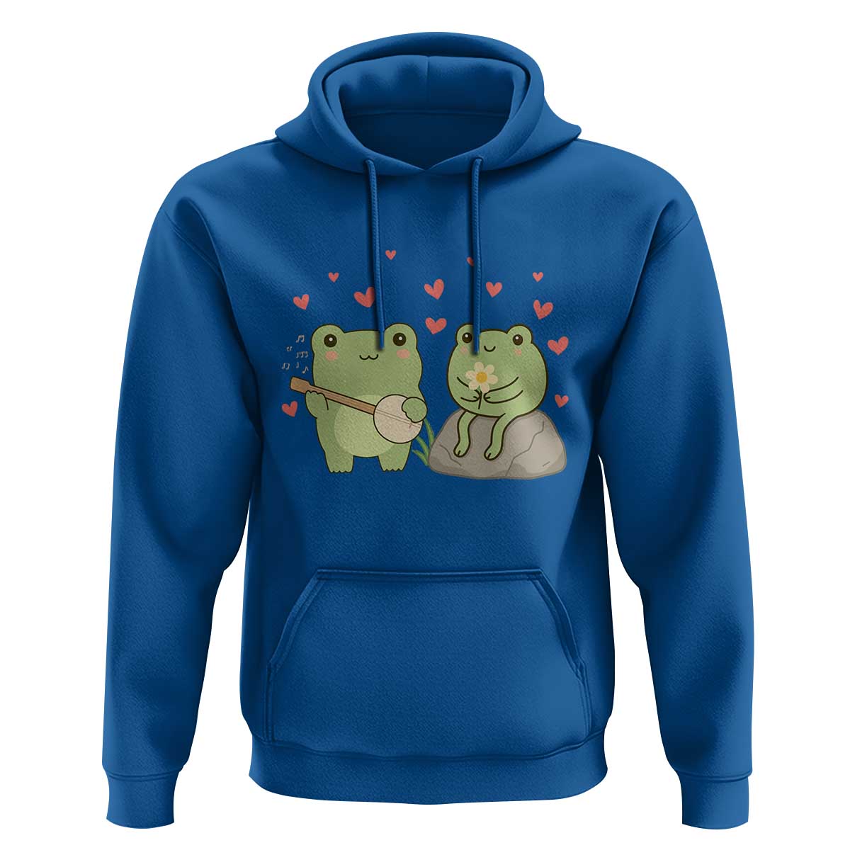 Cute Frog Lover Gift Hoodie Romantic Frog Music - Wonder Print Shop