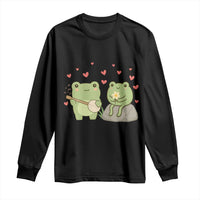 Cute Frog Lover Gift Long Sleeve Shirt Romantic Frog Music - Wonder Print Shop