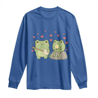 Cute Frog Lover Gift Long Sleeve Shirt Romantic Frog Music - Wonder Print Shop