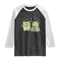 Cute Frog Lover Gift Raglan Shirt Romantic Frog Music - Wonder Print Shop
