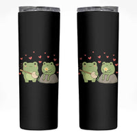 Cute Frog Lover Gift Skinny Tumbler Romantic Frog Music