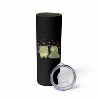 Cute Frog Lover Gift Skinny Tumbler Romantic Frog Music
