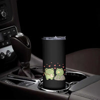 Cute Frog Lover Gift Skinny Tumbler Romantic Frog Music