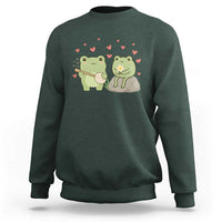 Cute Frog Lover Gift Sweatshirt Romantic Frog Music - Wonder Print Shop