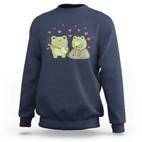 Cute Frog Lover Gift Sweatshirt Romantic Frog Music - Wonder Print Shop