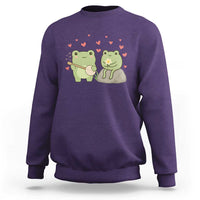 Cute Frog Lover Gift Sweatshirt Romantic Frog Music - Wonder Print Shop