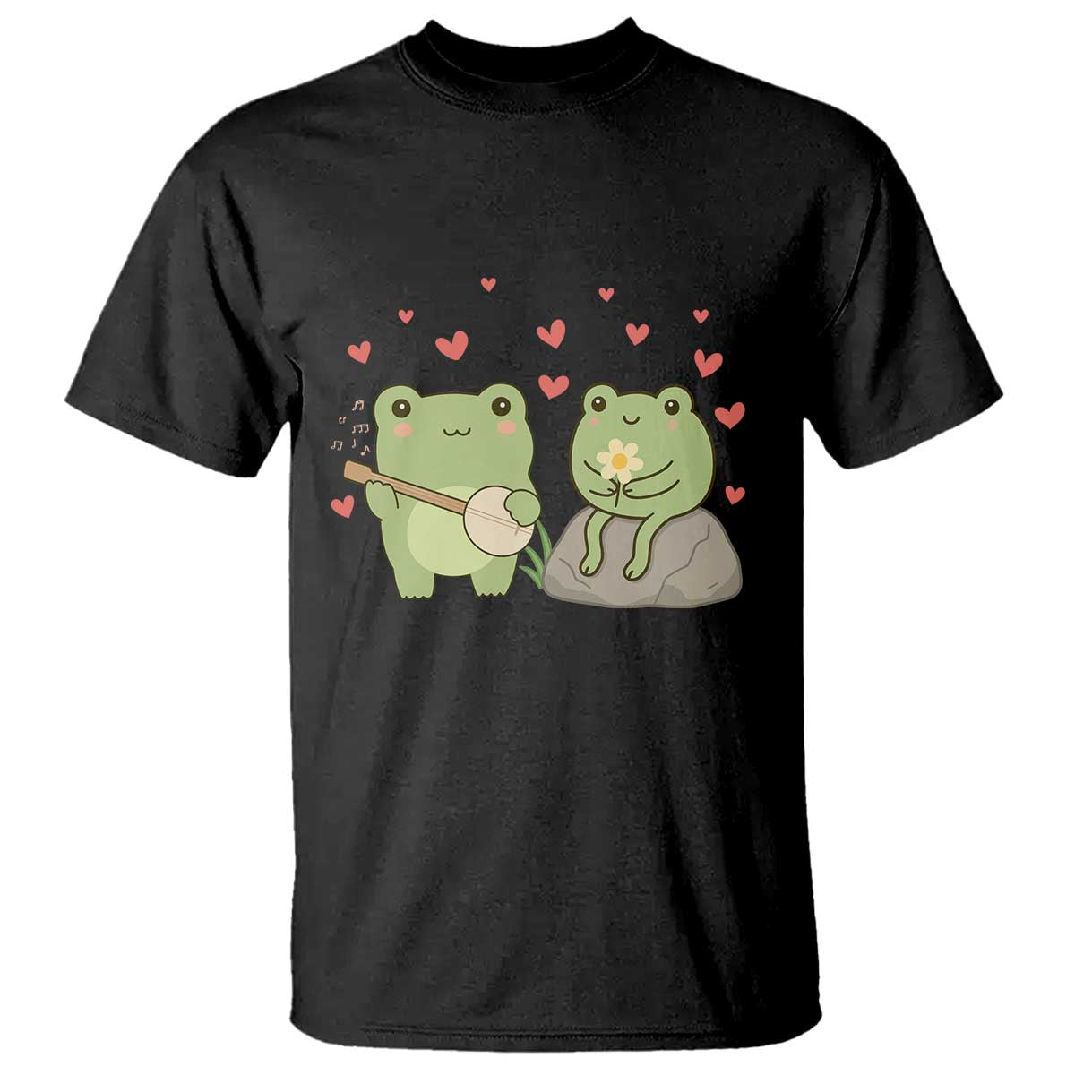Cute Frog Lover Gift T Shirt Romantic Frog Music - Wonder Print Shop