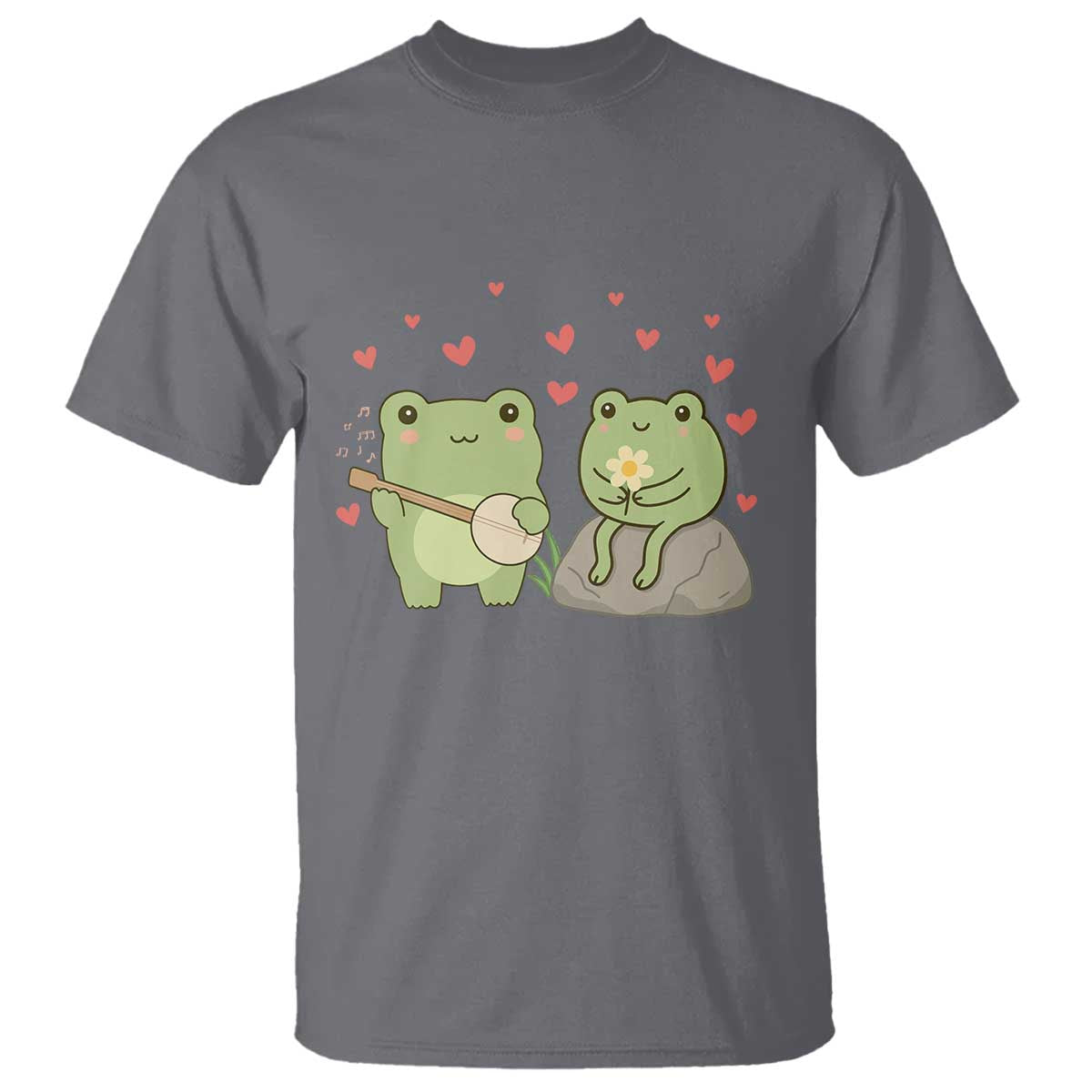 Cute Frog Lover Gift T Shirt Romantic Frog Music - Wonder Print Shop
