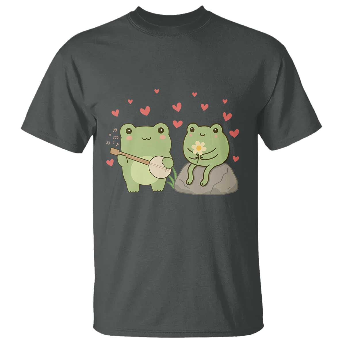 Cute Frog Lover Gift T Shirt Romantic Frog Music - Wonder Print Shop
