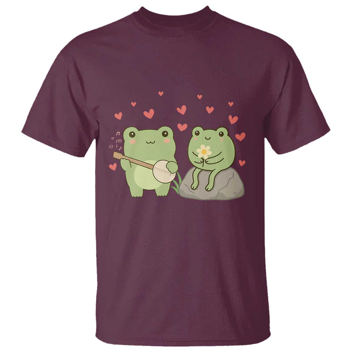 Cute Frog Lover Gift T Shirt Romantic Frog Music - Wonder Print Shop