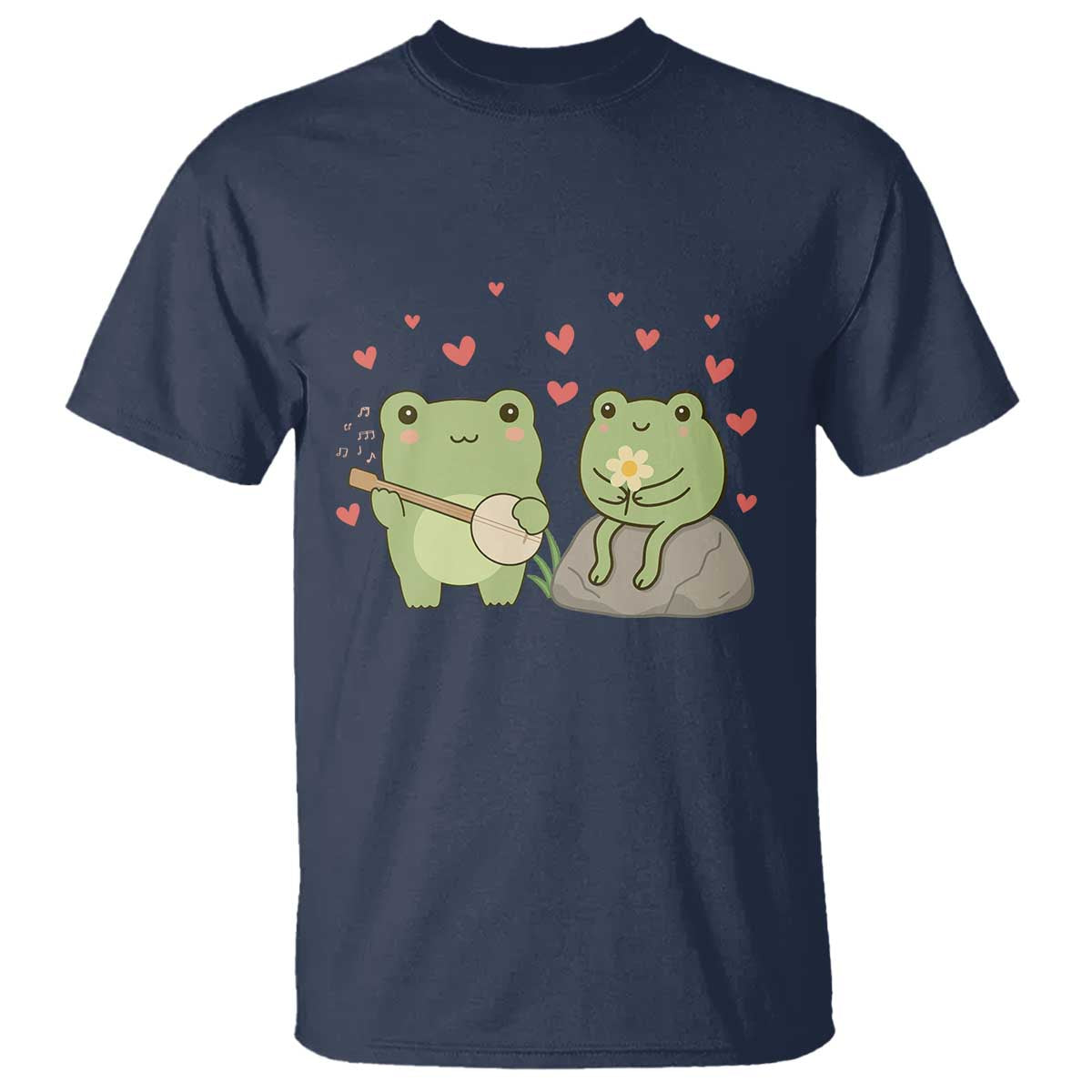 Cute Frog Lover Gift T Shirt Romantic Frog Music - Wonder Print Shop