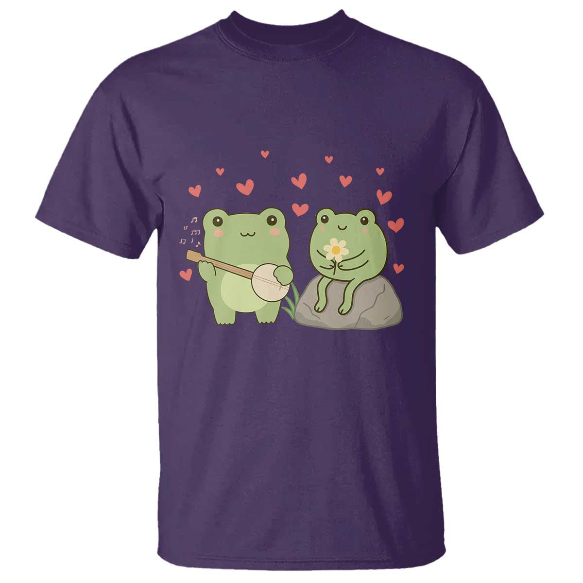 Cute Frog Lover Gift T Shirt Romantic Frog Music - Wonder Print Shop