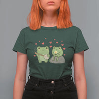 Cute Frog Lover Gift T Shirt For Women Romantic Frog Music - Wonder Print Shop
