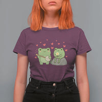 Cute Frog Lover Gift T Shirt For Women Romantic Frog Music - Wonder Print Shop