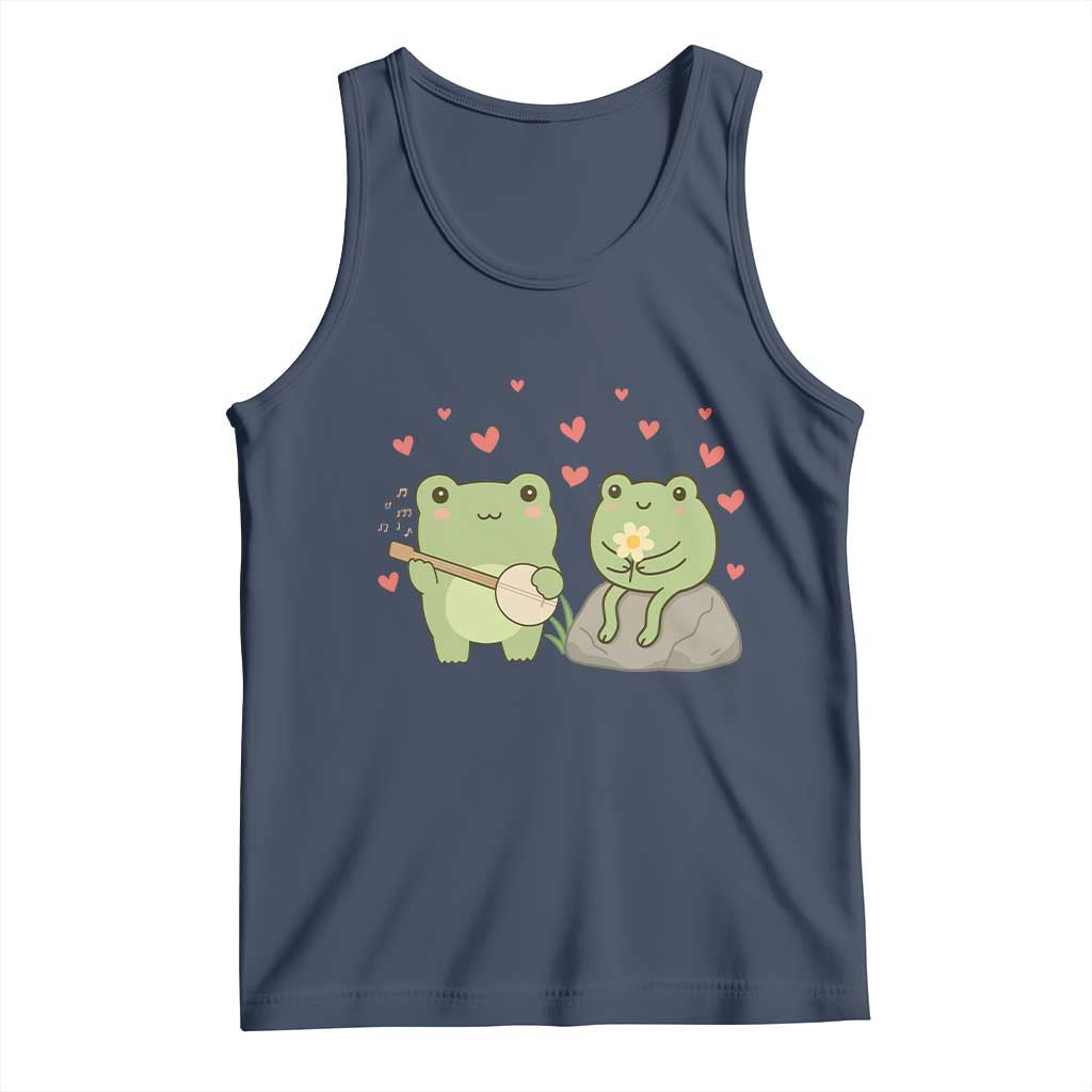Cute Frog Lover Gift Tank Top Romantic Frog Music - Wonder Print Shop