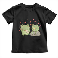 Cute Frog Lover Gift Toddler T Shirt Romantic Frog Music - Wonder Print Shop