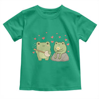 Cute Frog Lover Gift Toddler T Shirt Romantic Frog Music - Wonder Print Shop