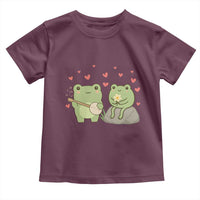 Cute Frog Lover Gift Toddler T Shirt Romantic Frog Music - Wonder Print Shop