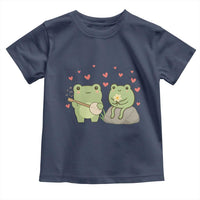 Cute Frog Lover Gift Toddler T Shirt Romantic Frog Music - Wonder Print Shop