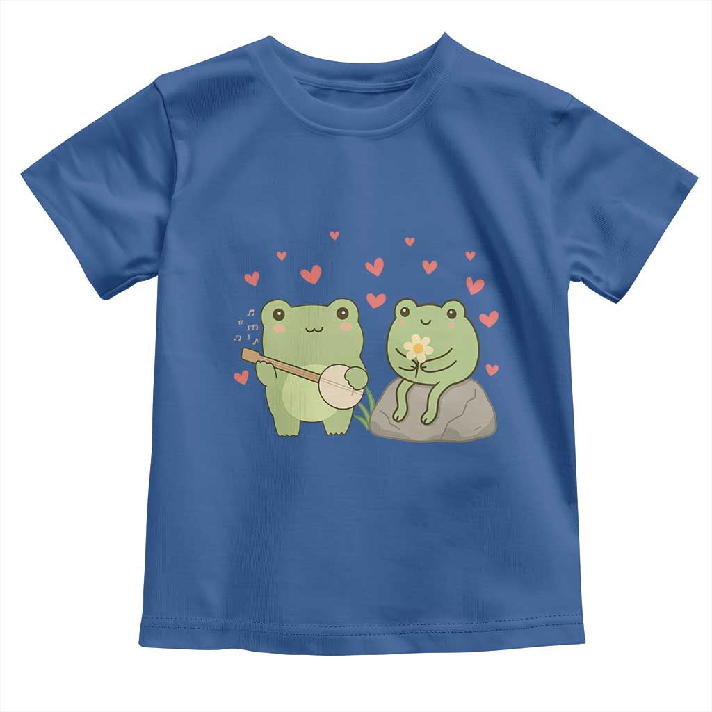 Cute Frog Lover Gift Toddler T Shirt Romantic Frog Music - Wonder Print Shop