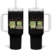 Cute Frog Lover Gift Tumbler With Handle Romantic Frog Music