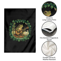 Funny Frog Playing Guitar Garden Flag Music Lovers Gift - Wonder Print Shop