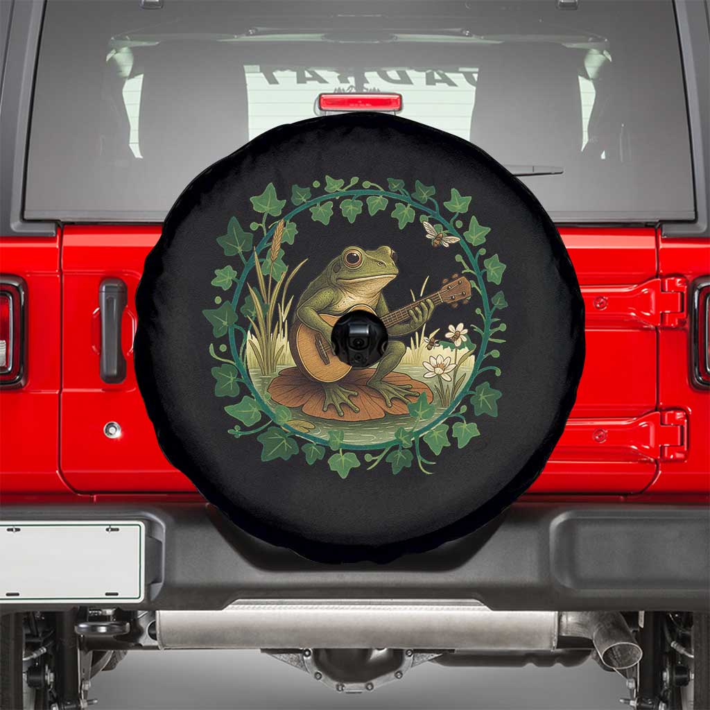 Funny Frog Playing Guitar Spare Tire Cover Music Lovers Gift - Wonder Print Shop