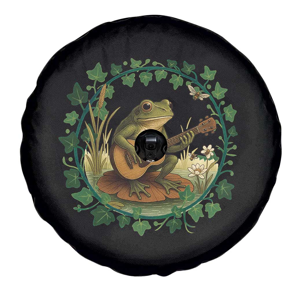 Funny Frog Playing Guitar Spare Tire Cover Music Lovers Gift - Wonder Print Shop
