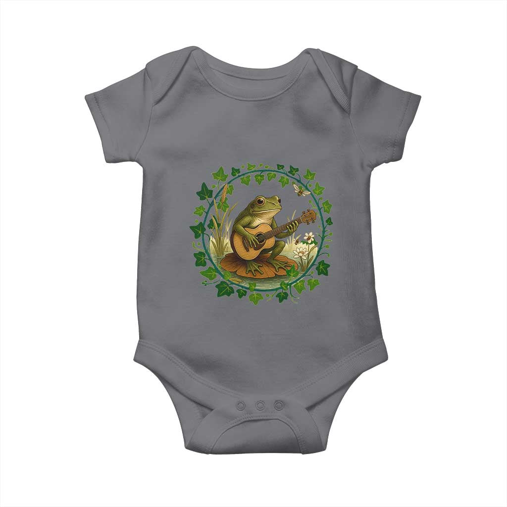 Funny Frog Playing Guitar Baby Onesie Music Lovers Gift - Wonder Print Shop