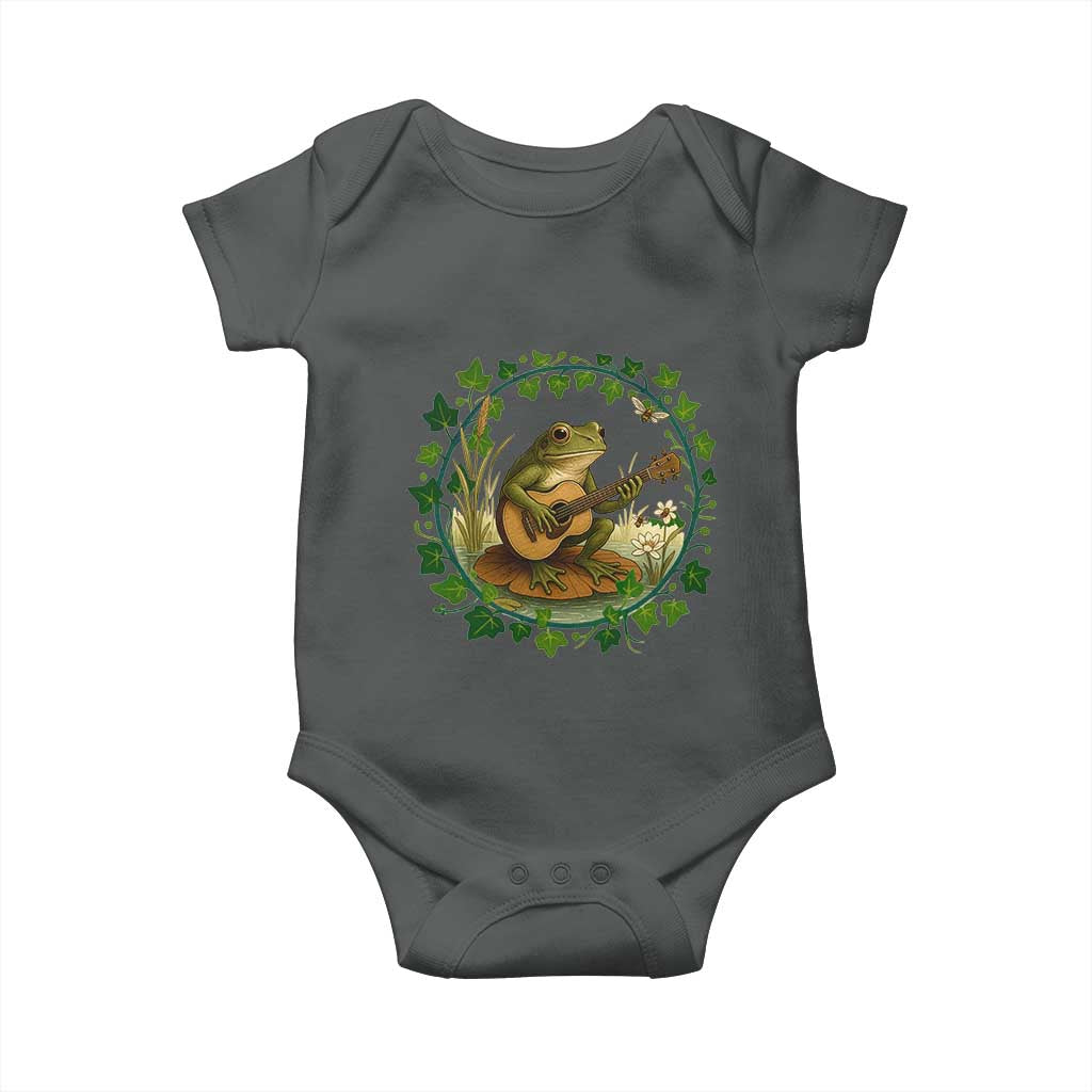 Funny Frog Playing Guitar Baby Onesie Music Lovers Gift - Wonder Print Shop