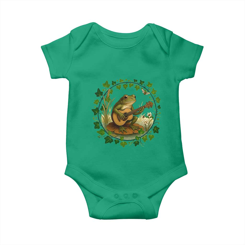 Funny Frog Playing Guitar Baby Onesie Music Lovers Gift - Wonder Print Shop