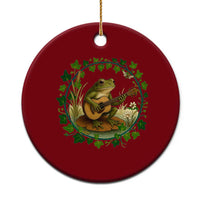 Funny Frog Playing Guitar Ceramic Ornament Music Lovers Gift - Wonder Print Shop
